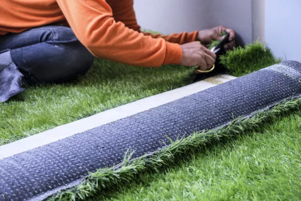 Cómo limpiar el césped artificial de una terraza o un jardín